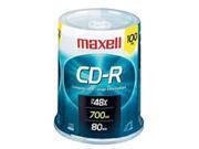 Maxell 648200 48x CD R Spindle 700 MB 80 Minutes 100 Pack