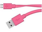 Belkin 745883715725 Flat Micro USB Cable 6 Feet Pink