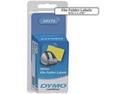 Dymo File Folder Labels 0.56 Width x 3.44 Length White 130 Label