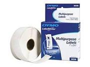 Dymo LabelWriter 30336 1.0 x 2.1 inches MultiPurpose Permanent Adhesive Labels 500 Labels Roll White