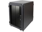 Rack Solutions 16U Office Cabinet with Key Lock 16U Wide x 29 Deep for Server Black 1200 lb x Maximum Weight Capacity