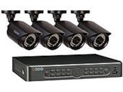 Q See QT5682 4V3 1 4 Camera Security Surveillance System 8 Channel DVR 960H Black