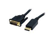 StarTech.com 6 ft DisplayPort to DVI Cable M M DisplayPort Male DVI D Single Link Male Digital Video 6ft Black