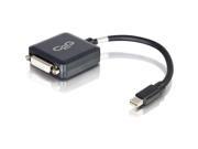 C2G 8in Mini DisplayPort to Single Link DVI D Adapter Converter for Laptops and Tablets M F Black DVI Mini DisplayPort for Notebook Tablet Monitor Video
