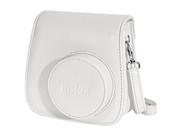 instax Groovy Carrying Case for Camera White Dust Resistant Interior Scratch Resistant Interior Polyurethane Leather Shoulder Strap