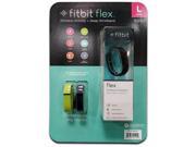 FitBit FB401CPL Flex Wireless Activity and Sleep Tracker - Large - Black with Lime and Navy Accessory Bands