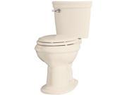 American Standard 2474.016.222 Standard Collection Two Piece Elongated Toilet with Right Height Bowl Seat in Linen Finish