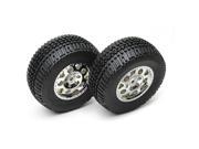 Associated 9870 Tires Wheels Combo Chrome Front 2