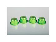 Traxxas 1747G Nuts aluminum flanged serrated 4mm green anodized 4