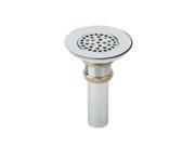 Elkay LK 18 Brass Drain Fitting With Grid Strainer Nickel Plated