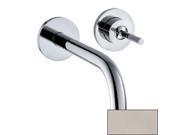Hansgrohe 38118821 Axor Uno 2 Wall Mounted Bathroom Faucet with Metal Lever Handle Less Valve Brushed Nickel