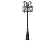 Trans Globe Lighting 5127 Three Light Up Lighting Outdoor Post Light from the Ou Rubbed Oil Bronze