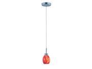 Lite Source Heloise Mini Pendant Polished Steel LS 19961PS RED