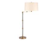 Hudson Valley Lighting L526 VB WS Lindale 1 Light Floor Lamp Vintage Brass White Silk Shades