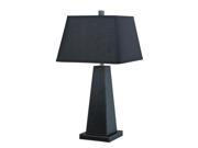 Lite Source Table Lamp Black Black Fabric Shade LS 21133BLK BLK
