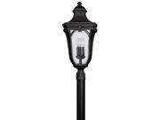 Hinkley Lighting 1311MB GU24 Trafalgar 1 Light Energy Efficient CFL Landscape Post Light Museum Black