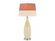 Lite Source Table Lamp Polished Steel Ivory Glass Body LS 21500IVY