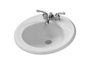 Kentucky 19 Drop In Porcelain Bathroom Sink