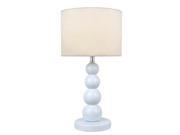 Lite Source Table Lamp White White Fabric Shade LS 22217WHT