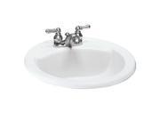 Cadet 19 Drop In Porcelain Bathroom Sink with EverClean Surface