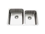 Houzer MES 3221 1 36 Undermount 60 40 Large Right Basin Kitchen Sink with 8 10 Depth from t Lustrous Satin