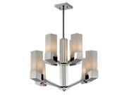 Z Lite 607 8 Zen 8 Light 2 Tier Chandelier with Cream Glass Square Shade