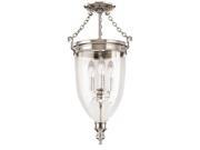 Hudson Valley Lighting 141 PN Three Light Semi Flush Ceiling Fixture from the Hanover Collection Polished Nickel
