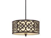 Minka Lavery 1493 357 3 Light Pendant Ceiling Fixture from the Nanti Collection Iron Oxide