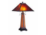 Lite Source Table Lamp Dark Coffee With Mica Shade LS 20474