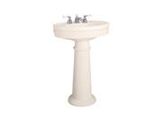 American Standard 0283.800.222 26 3 4 Pedestal Bathroom Sink with Pedestal and Overflow Linen