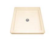 American Standard 3636.ST.021 Town Square 36 X 36 Reinforced Acrylic Shower Pan Single threshold Center D Bone