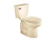American Standard 270CB101.021 Cadet 3 Elongated Two Piece Toilet with EverClean Technology Left Mounted Tank Bone