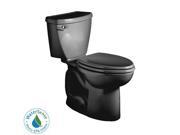 American Standard 270CA101.178 Cadet 3 Elongated Two Piece Toilet with EverClean Technology Left Mounted Tank Black