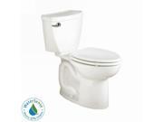 American Standard 270AB101.020 Cadet 3 Elongated Two Piece Toilet with EverClean and Right Height Technologies White