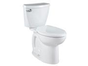 American Standard 270FA101.020 Cadet 3 Elongated Two Piece Toilet with EverClean Technology Left Mounted Tank White