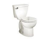 American Standard 270BB101.020 Cadet 3 Round Front Two Piece Toilet with EverClean and Right Height Technologie White