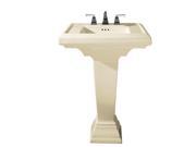 American Standard 0780.800.222 Town Square Pedestal Bathroom Sink with Pedestal 27 Length and Overflow Linen