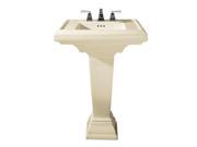 American Standard 0790.800.222 Town Square Pedestal Bathroom Sink with Pedestal 24 Length and Overflow Linen