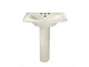 American Standard 0404.800.222 Tropic Grande Pedestal Bathroom Sink with Pedestal 8 Centers 27 Length and O Linen