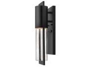 Hinkley Lighting 1326BK GU24 Shelter 1 Light Energy Efficient CFL Outdoor Wall Sconce Black