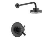 Brizo T60275BL Shower Trim Package with H2Okinetic Technology from the Odin Collection Matte Black