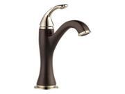 Brizo 65085LF PNCO Single Hole Eco Friendly Bathroom Faucet from the Charlotte Collection Cocoa Bronze Polished Nickel