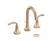 Moen TS6520BB Double Handle Widespread Bathroom Faucet from the Icon Collection Brushed Bronze