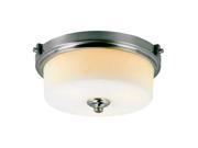 Trans Globe Lighting 7924 Three Light Flush Mount Ceiling Fixture from the Young Brushed Nickel