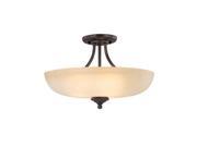 Capital Lighting Chapman 3 Lt Semi Flush Fixture Burnished Bronze 3947BB TW