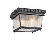 Kichler 49136 Two Light Outdoor Flush Mount Ceiling Fixture from the Venetian Ra