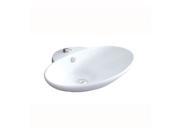 Kingston Brass EV4251 Oliva 25 3 16 Oval Vitreous China Vessel Sink with Single