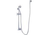 Kingston Brass KAK332.W Shower Kit with Brass Elbow Supply Slide Bar Hose and Polished Chrome