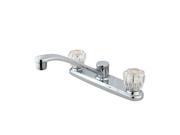 Kingston Brass KB111 Americana Centerset Kitchen Faucet with Acrylic Knob Handle Polished Chrome