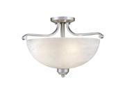 Minka Lavery ML 1424 3 Light Semi Flush Ceiling Fixture in Brushed Nickel from t